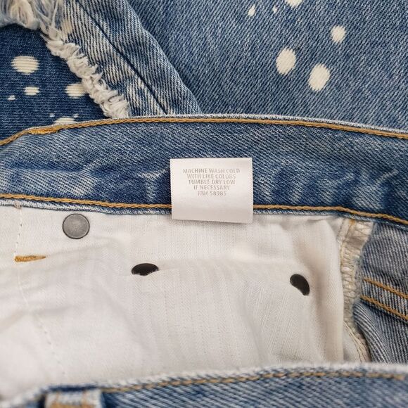 Carmar Cressida Epte Patchwork Distressed Bleached Denim Jeans Women's Size 24 - Picture 5 of 7